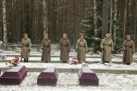 В Ленинградской области захоронили останки 55 красноармейцев, погибших в годы Великой Отечественной войны